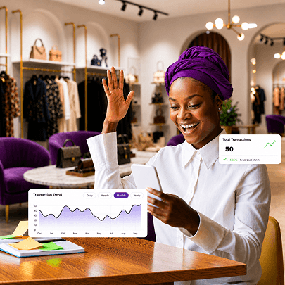 Delivery professional using a tablet to process same-day international payments on Raiz Finance