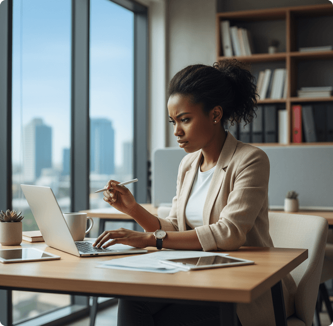 African business professional using Raiz Business to manage global payments